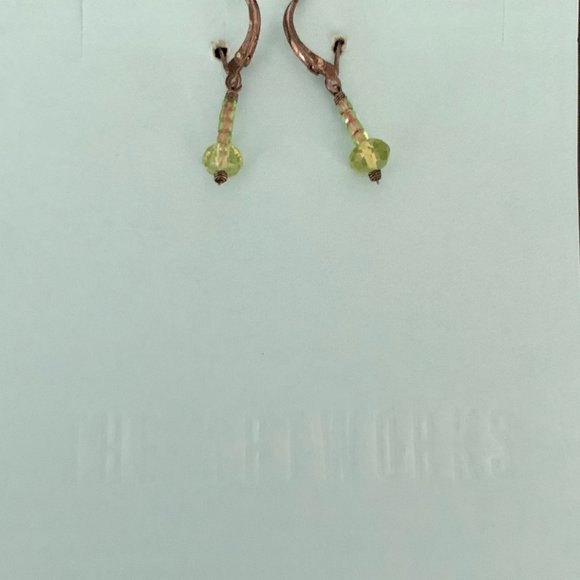 The Artworks green drop beaded earrings - Picture 2 of 2